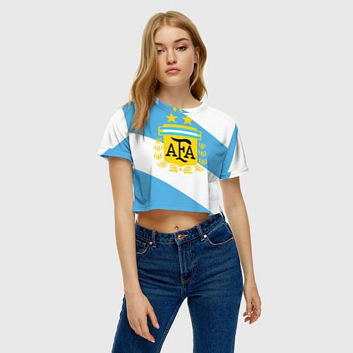 Женские укороченные футболки Сборная Аргентины