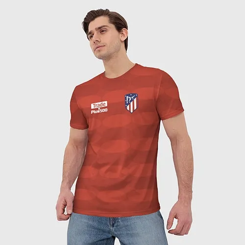 Мужские 3D-футболки Атлетико Мадрид