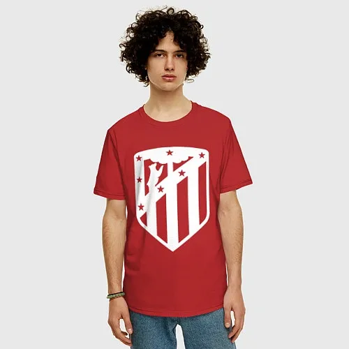 Мужские хлопковые футболки Атлетико Мадрид