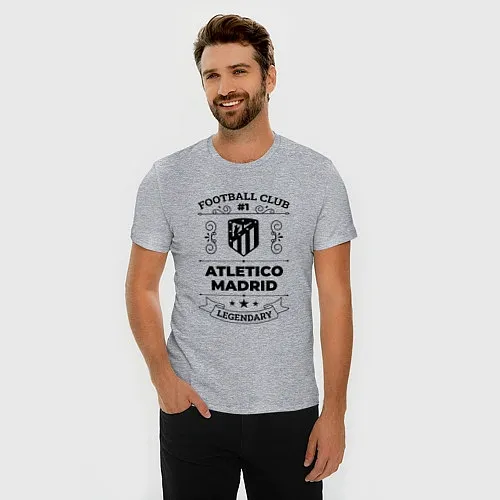 Мужские приталенные футболки Атлетико Мадрид