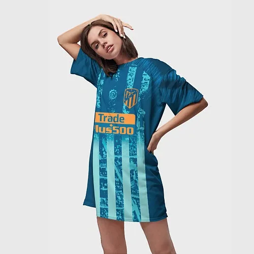Женские длинные футболки Атлетико Мадрид