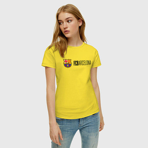 Женские хлопковые футболки Барселона