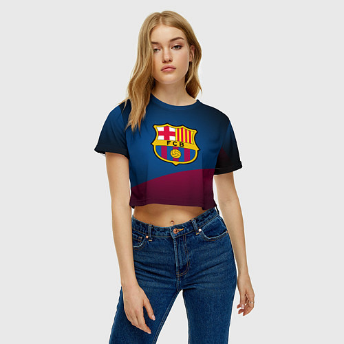 Женские укороченные футболки Барселона