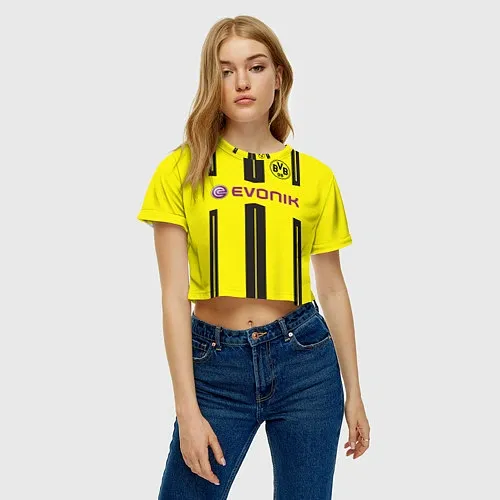 Женские укороченные футболки Боруссия Дортмунд