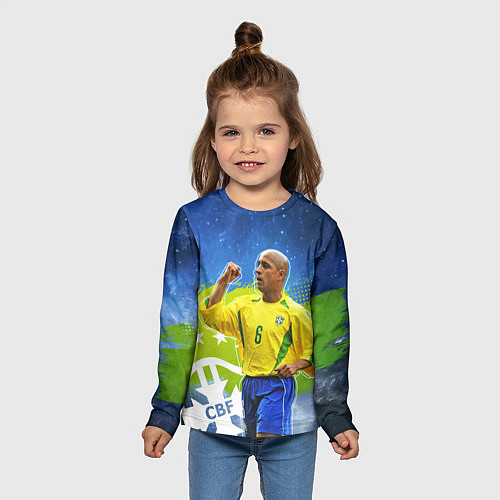 Детские Лонгсливы полноцветные Сборная Бразилии
