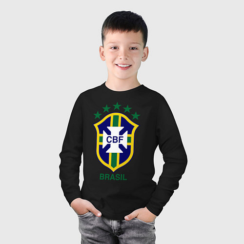 Детские хлопковые лонгсливы Сборная Бразилии