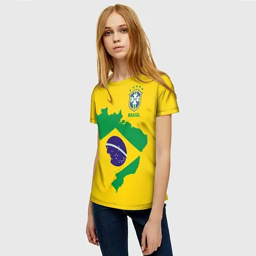 Женские 3D-футболки Сборная Бразилии
