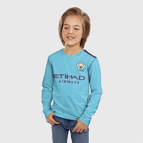 Детские футболки с рукавом Манчестер Сити