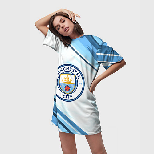 Женские длинные футболки Манчестер Сити