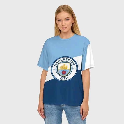 Женские футболки оверсайз Манчестер Сити