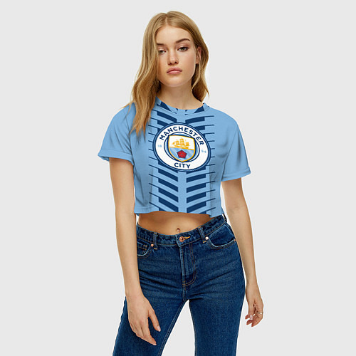 Женские укороченные футболки Манчестер Сити