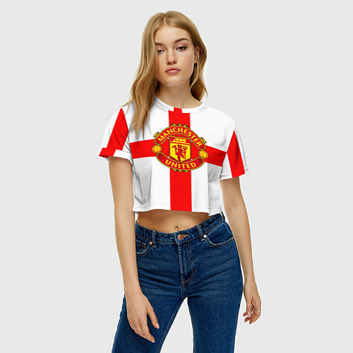 Женские укороченные футболки Манчестер Юнайтед