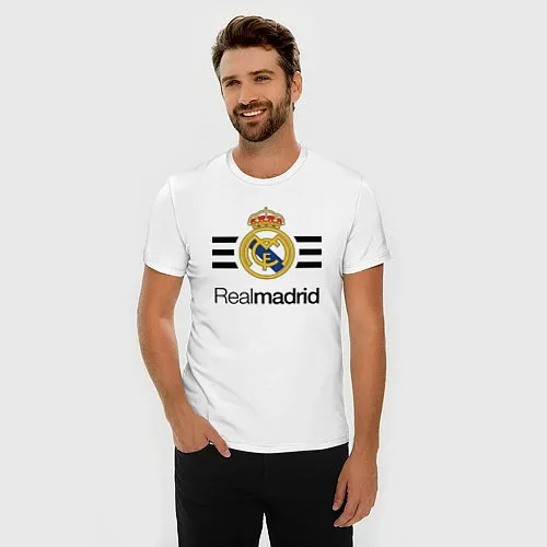 Мужские приталенные футболки Реал Мадрид