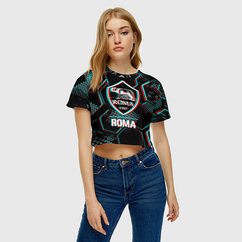 Женские укороченные футболки Рома