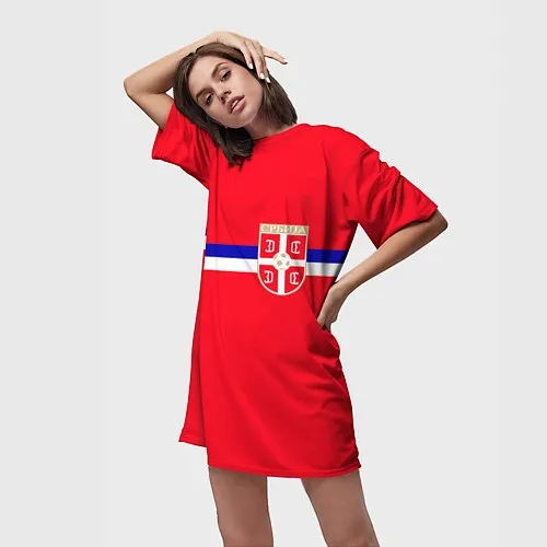 Женские длинные футболки Сборная Сербии