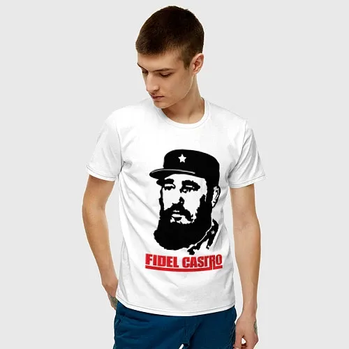 Мужские хлопковые футболки Фидель Кастро