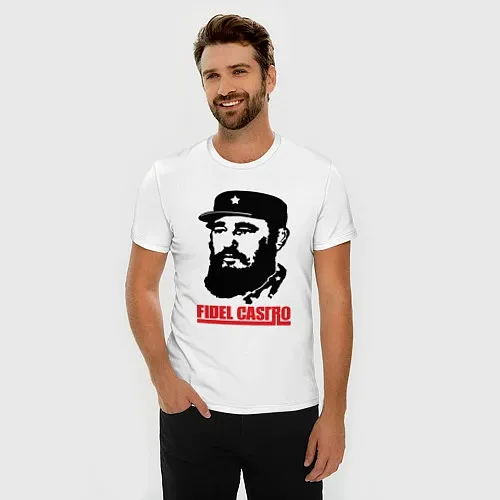 Мужские приталенные футболки Фидель Кастро