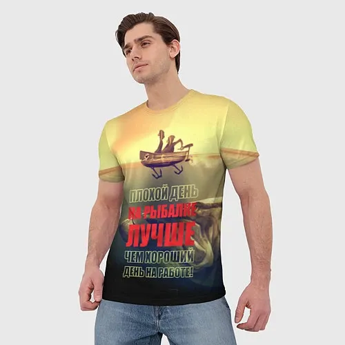 Мужские 3D-футболки для рыбалки
