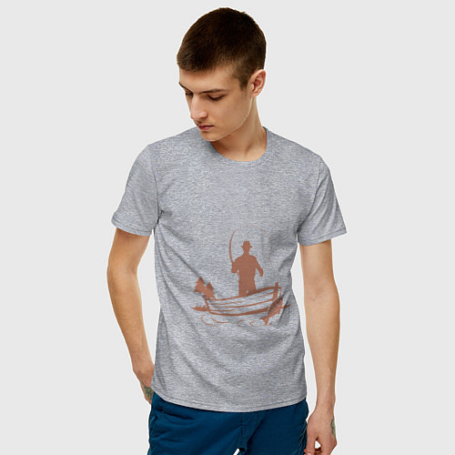 Мужские хлопковые футболки для рыбалки