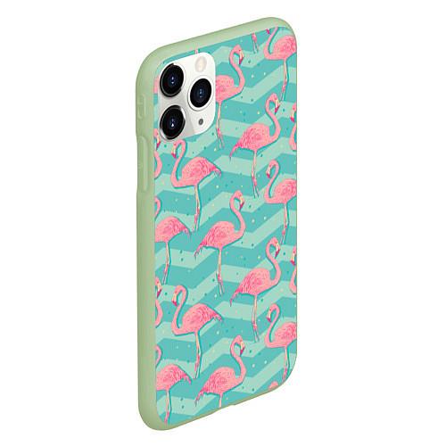 Чехлы iPhone 11 серии с фламинго