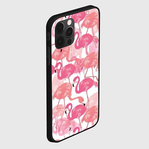 Чехлы iPhone 12 series с фламинго