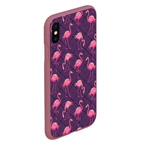Чехлы для iPhone XS Max с фламинго