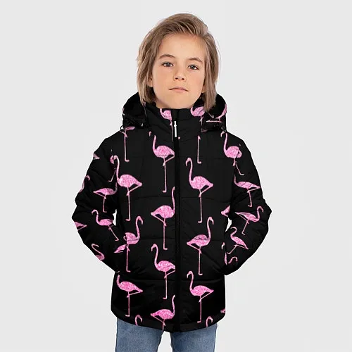 Детские куртки с капюшоном с фламинго