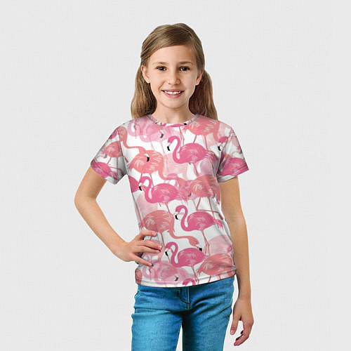 Детские 3D-футболки с фламинго