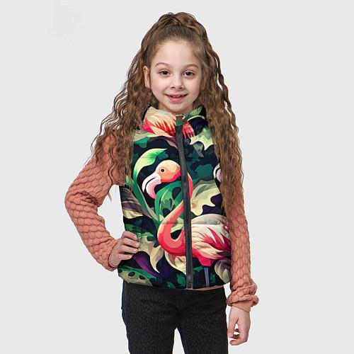 Детские жилетки с фламинго