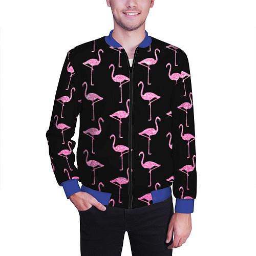 Мужские куртки-бомберы с фламинго