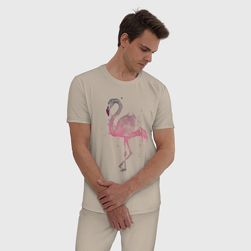 Мужские пижамы с фламинго