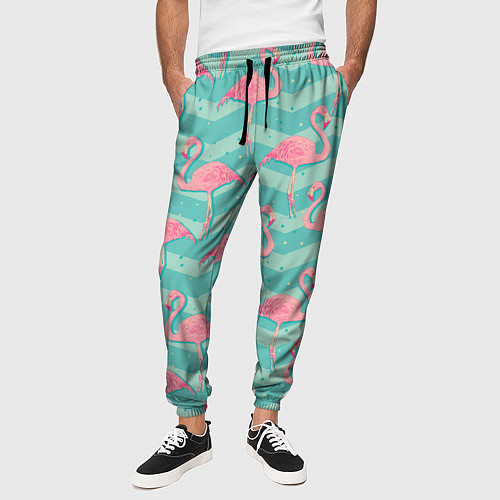 Мужские брюки с фламинго