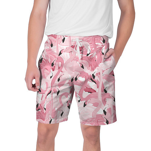 Мужские шорты с фламинго