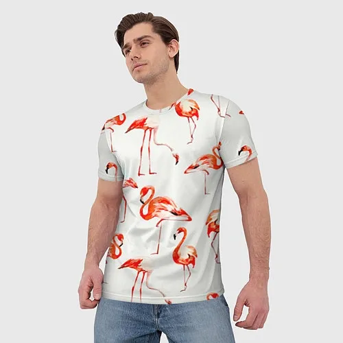 Мужские футболки с фламинго