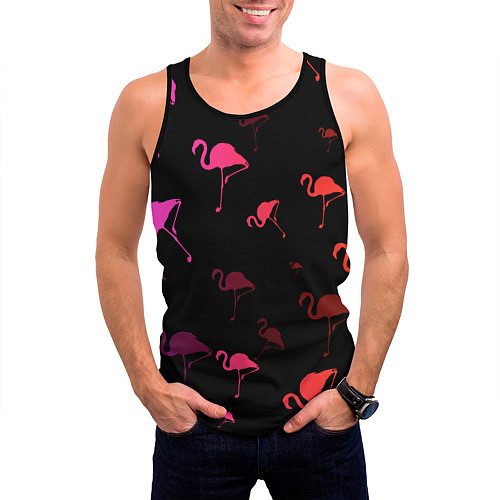 Мужские Майки полноцветные с фламинго