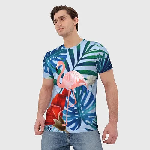 3D-футболки с фламинго