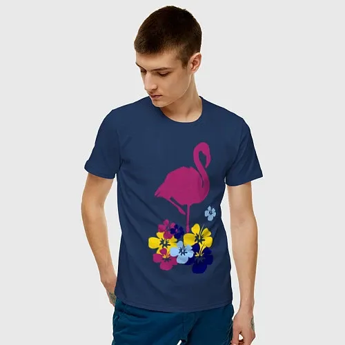 Хлопковые футболки с фламинго