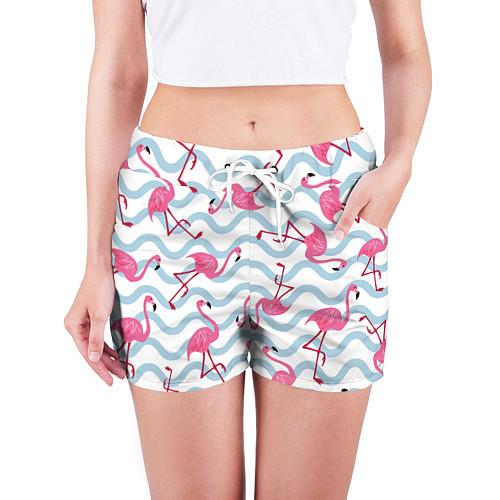 Женские шорты с фламинго