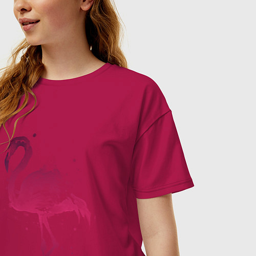 Женские футболки оверсайз с фламинго