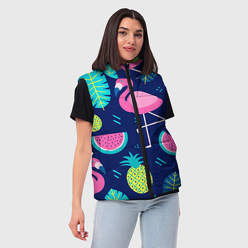 Женские жилетки с фламинго