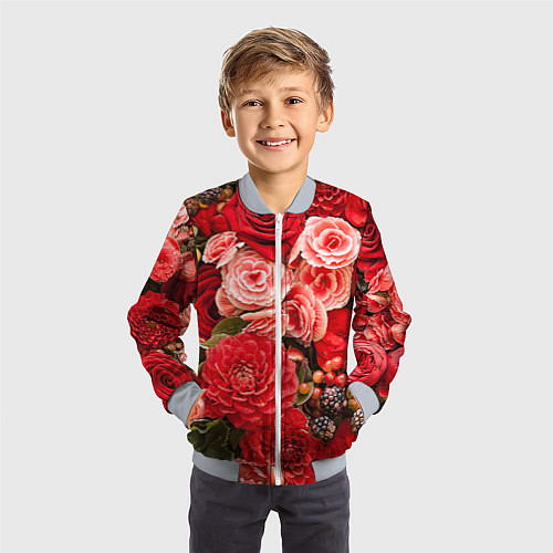 Детские куртки-бомберы с цветами