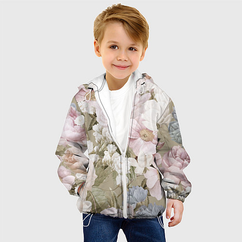 Детские куртки с капюшоном с цветами