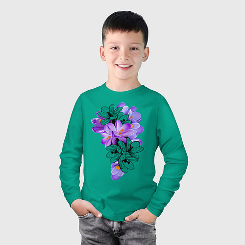 Детские футболки с рукавом с цветами
