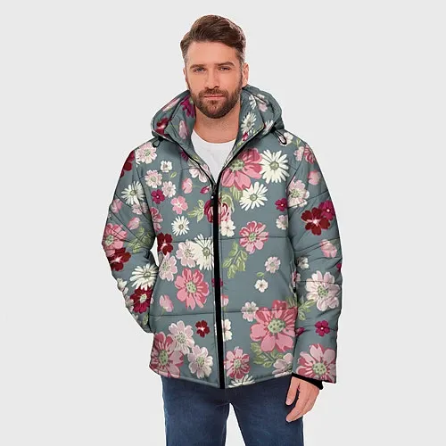Мужские куртки с капюшоном с цветами