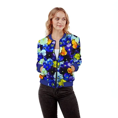 Женские куртки-бомберы с цветами