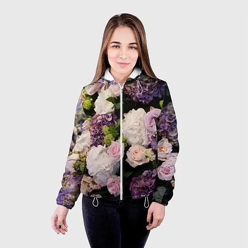 Женские демисезонные куртки с цветами