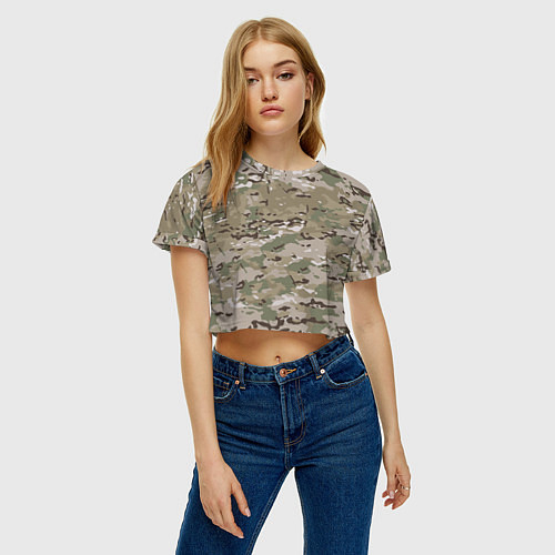 Военные женские укороченные футболки