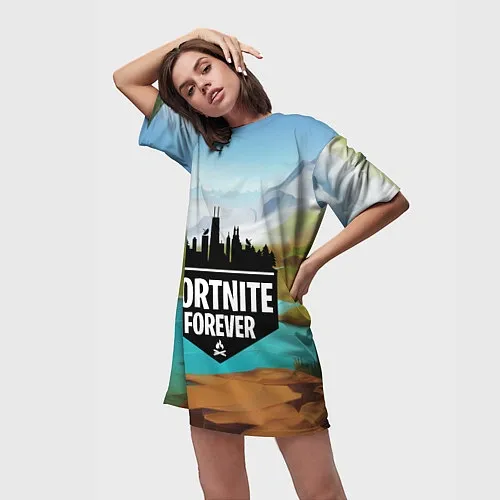 Женские длинные футболки Fortnite