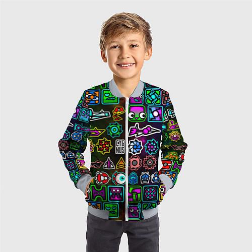 Детские куртки-бомберы Geometry Dash
