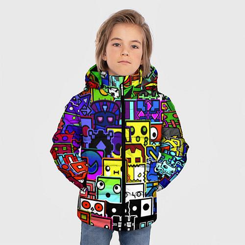 Детские куртки с капюшоном Geometry Dash